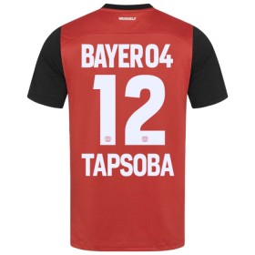 Bayer 04 Leverkusen Edmond Tapsoba 12 Hjemme 2024-25 - Fodboldtrøjer (S/S)